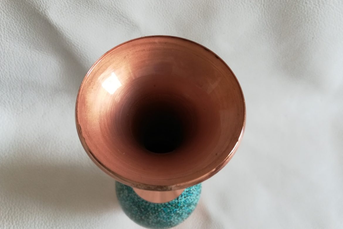Grand vase cuivre et turquoise_Galerie Shirazi_Pau_C5S.b