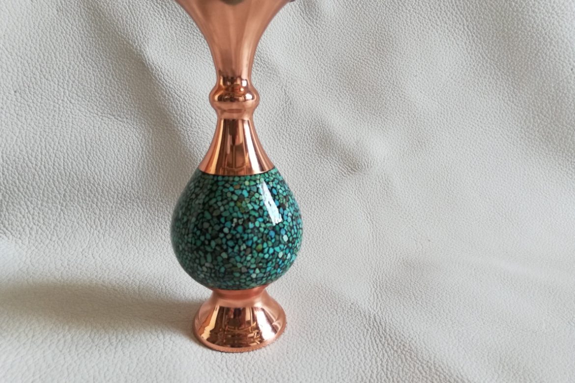 Petit vase cuivre et turquoise_Galerie Shirazi_Pau_C7SB.a