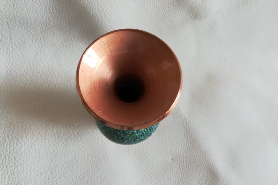 Petit vase cuivre et turquoise_Galerie Shirazi_Pau_C7SB.b