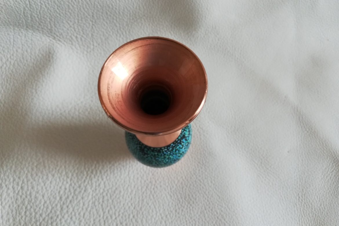 Petit vase cuivre et turquoise_Galerie Shirazi_Pau_C8SB.b