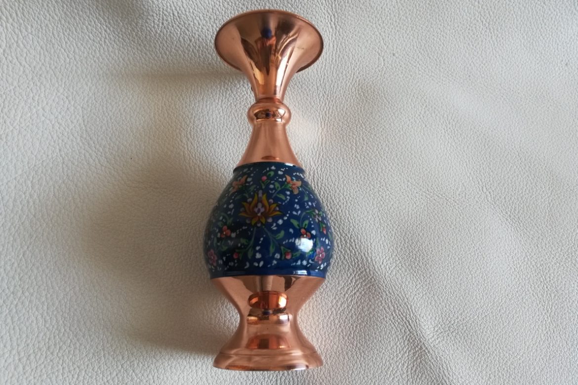 Petit vase cuivre peint_Galerie Shirazi_Pau_C4SA