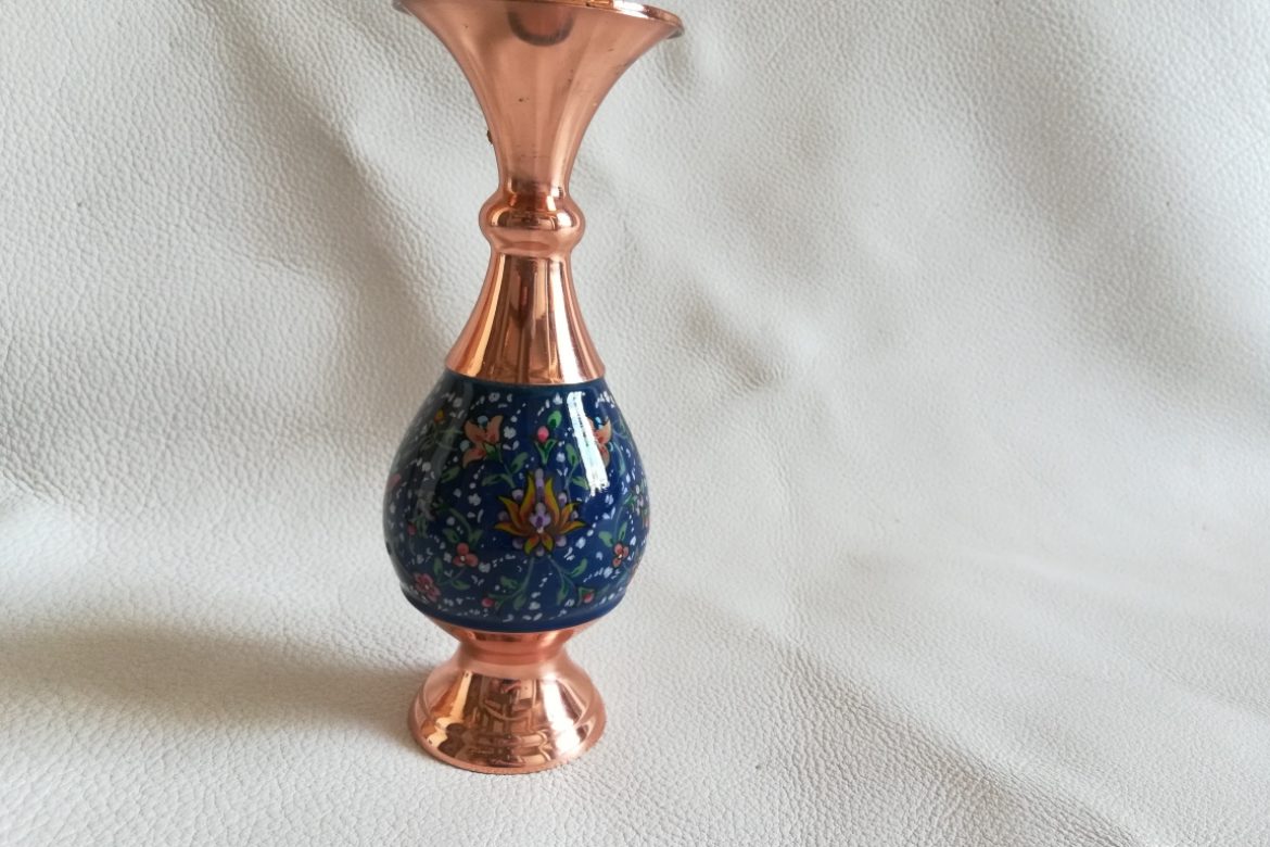 Petit vase cuivre peint_Galerie Shirazi_Pau_C4SA.a