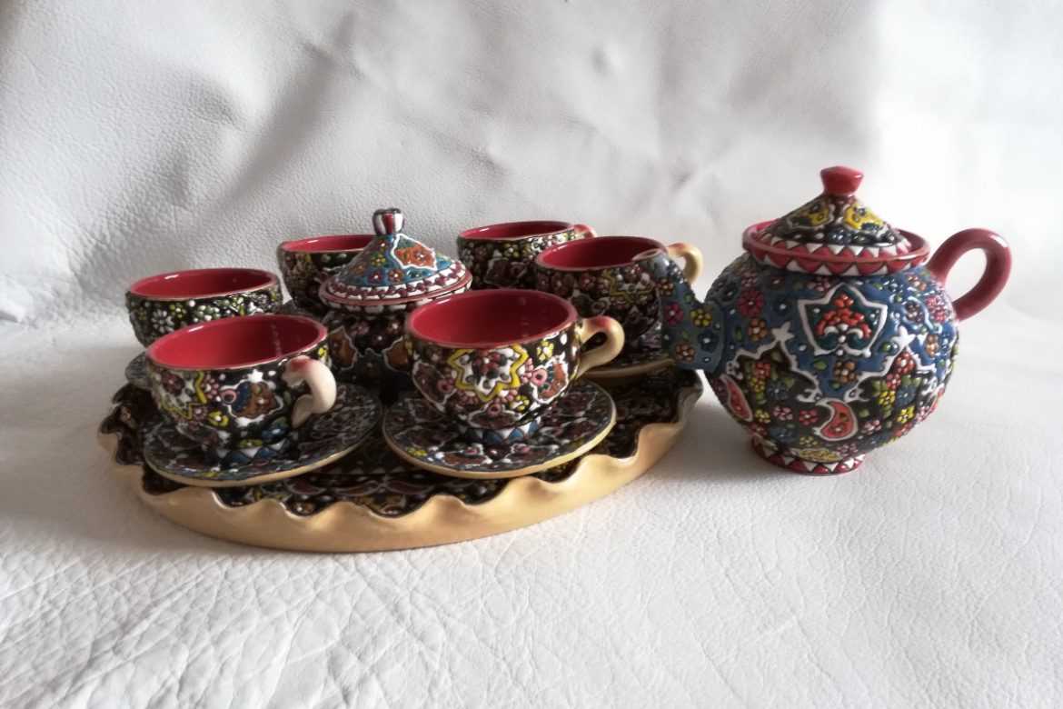 Service à thé persan céramique_Galerie Shirazi_Pau_B12S