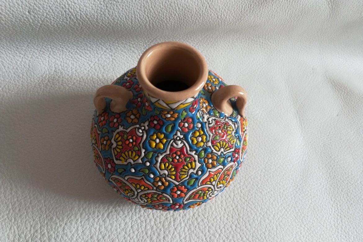 Grand Tajine 12 Pouces (8qt) Céramique Turquoise Fait Main - Kamsah - Induction/Gaz/Elec